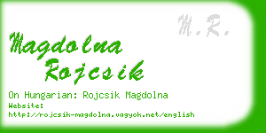 magdolna rojcsik business card